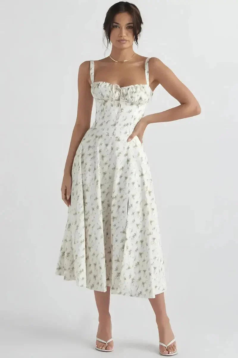Damen Sommer Trägerkleid | Midi