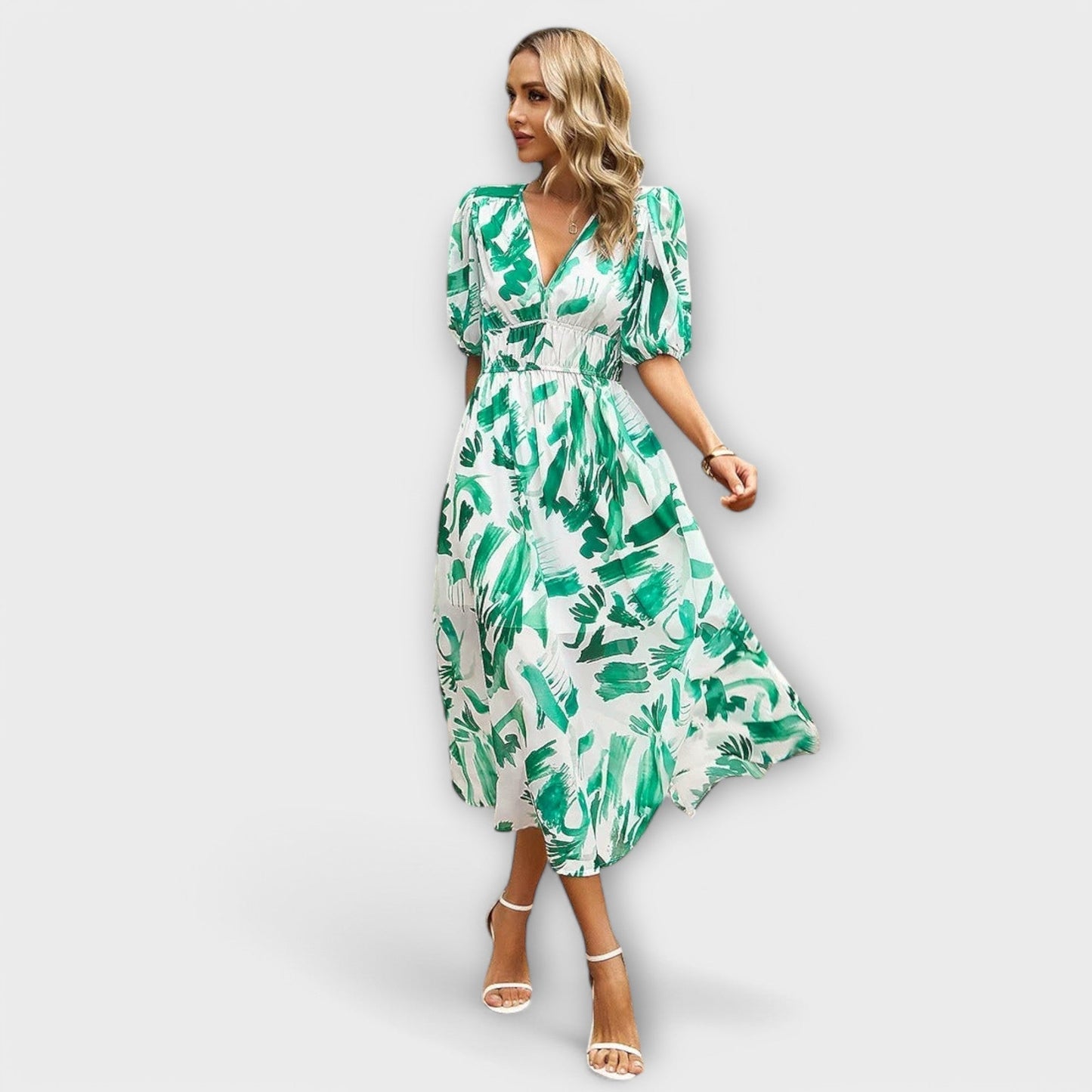 Zeraya™ – Elegant Midi Dress