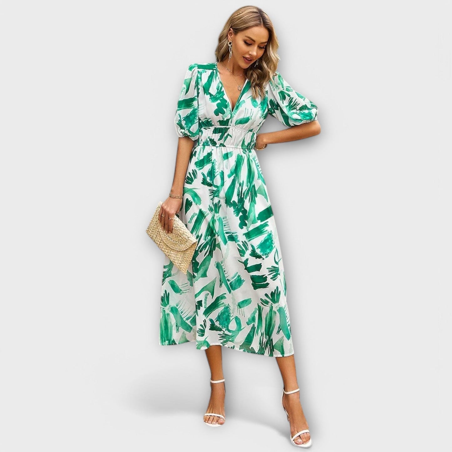 Zeraya™ – Elegant Midi Dress
