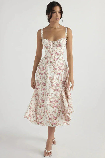 Damen Sommer Trägerkleid | Midi