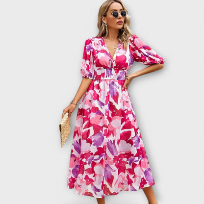 Zeraya™ – Elegant Midi Dress