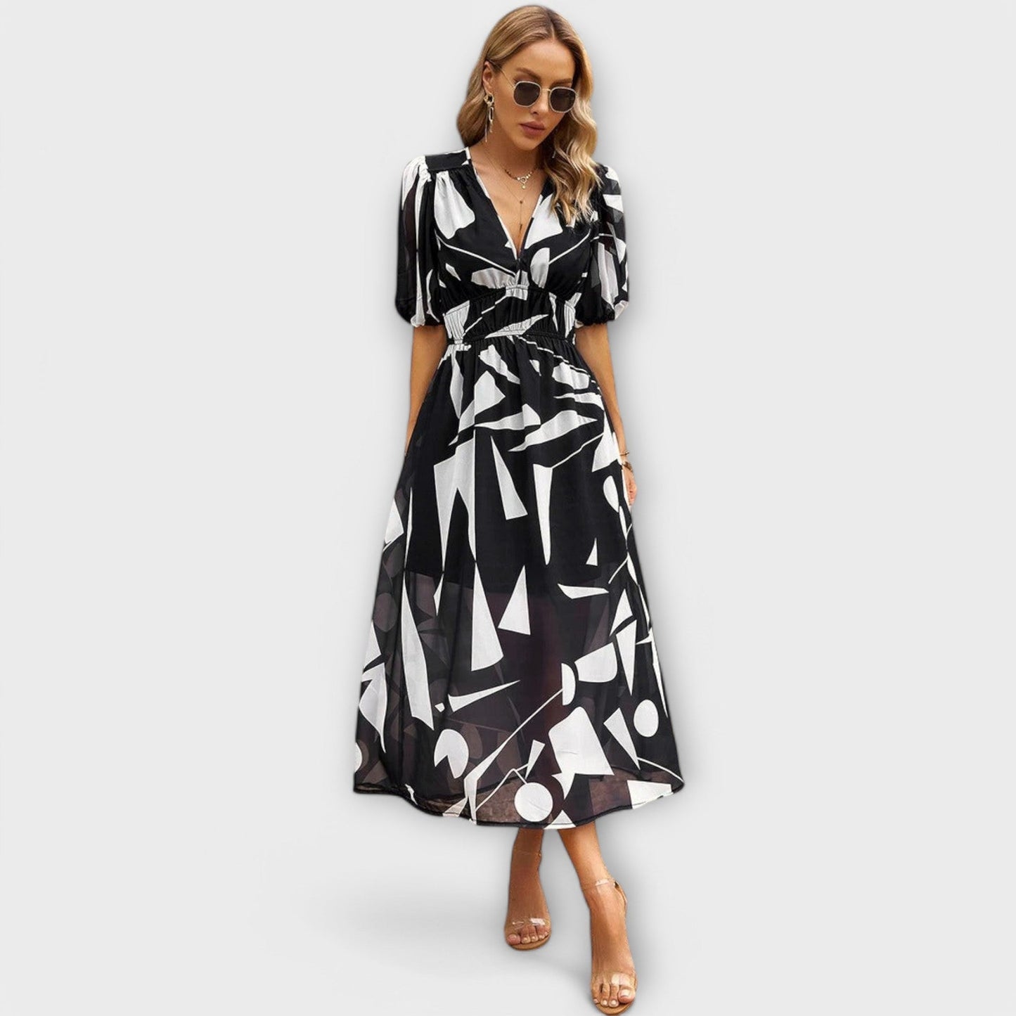 Zeraya™ – Elegant Midi Dress