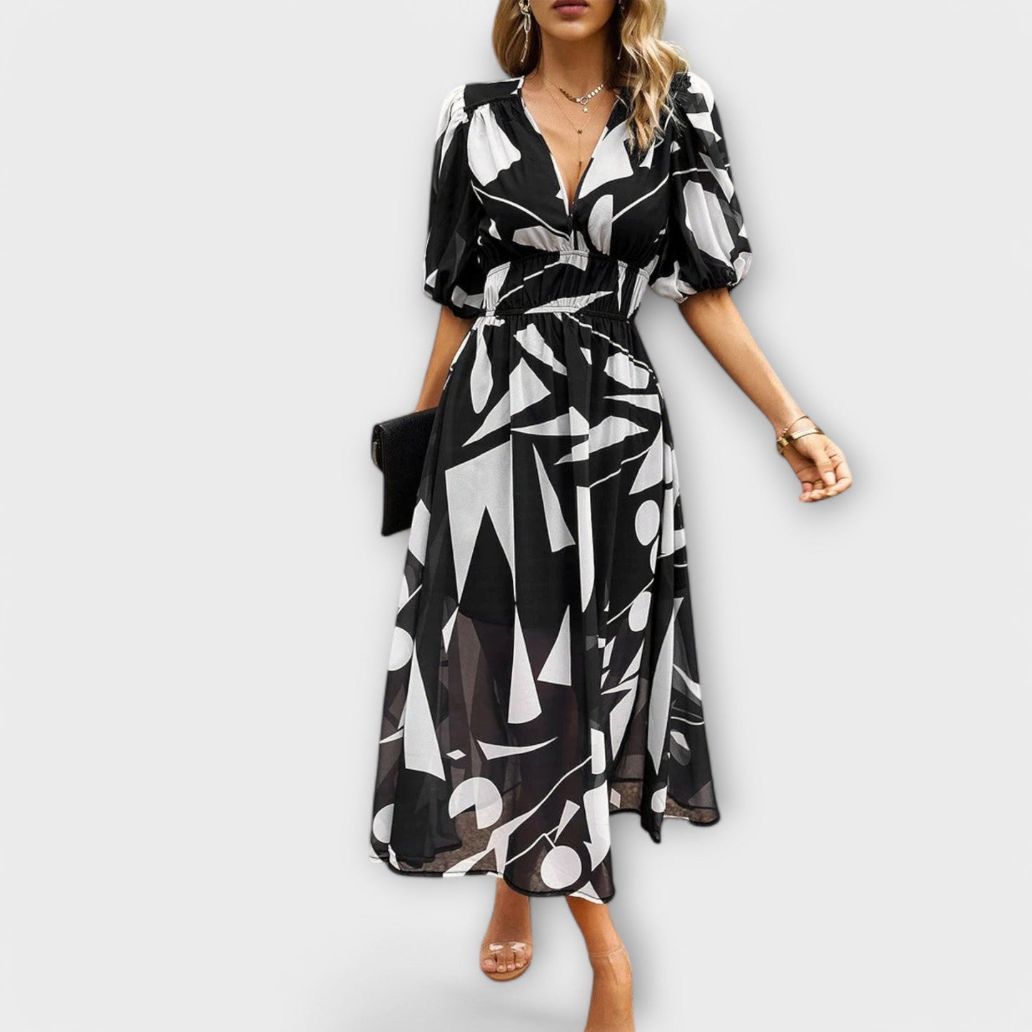 Zeraya™ – Elegant Midi Dress