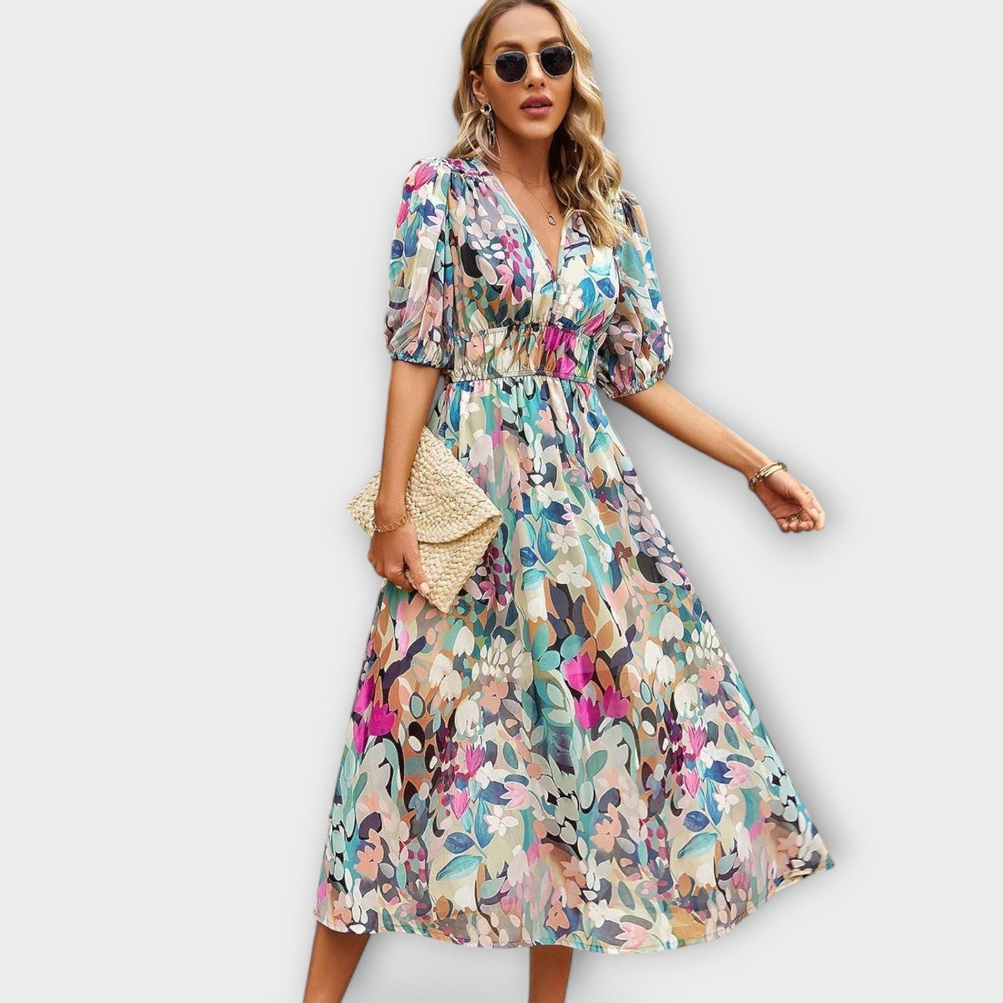 Zeraya™ – Elegant Midi Dress