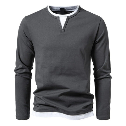Tom Hollinger | Herren Stilvolles Langarmhemd Slim Fit Freizeitoberteil