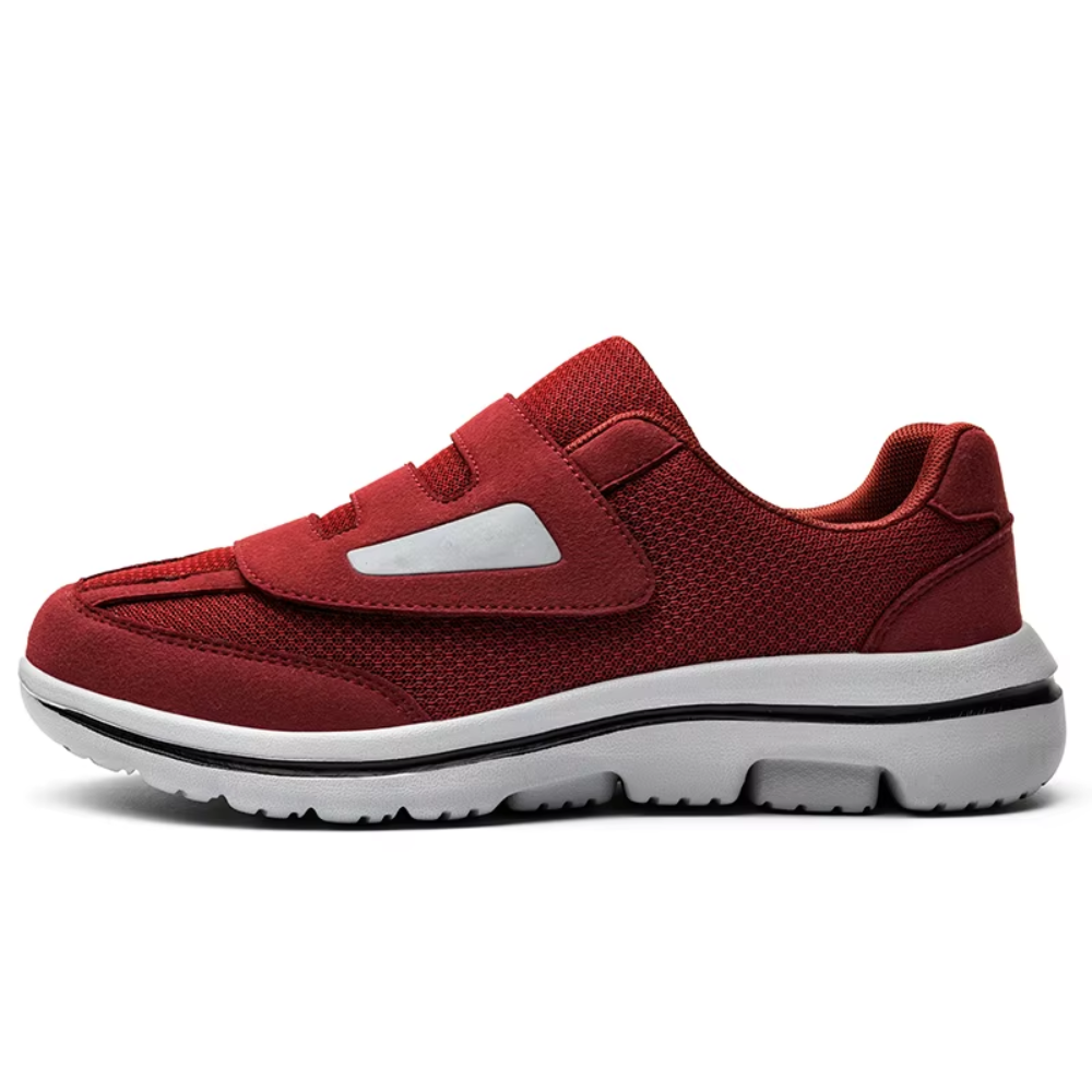 Men's Mesh Breathable Walking Shoes Lightweight Hook and Loop Trainers