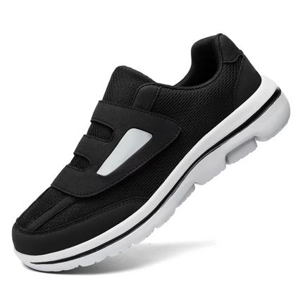 Men's Mesh Breathable Walking Shoes Lightweight Hook and Loop Trainers