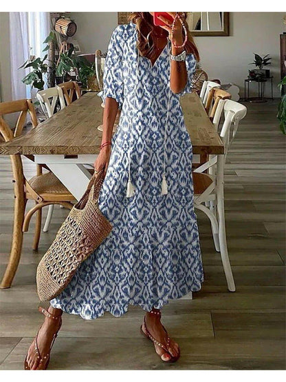 Aloutte – Boho Kleid Mit Bauchbedeckung