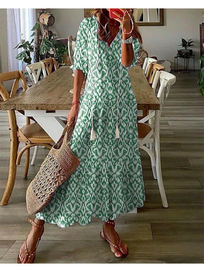 Aloutte – Boho Kleid Mit Bauchbedeckung