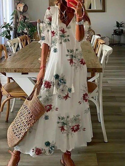 Aloutte – Boho Kleid Mit Bauchbedeckung