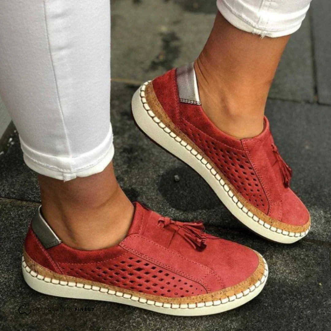 Orthopädische Slip-On-Sneaker für Damen mit Fußgewölbestütze