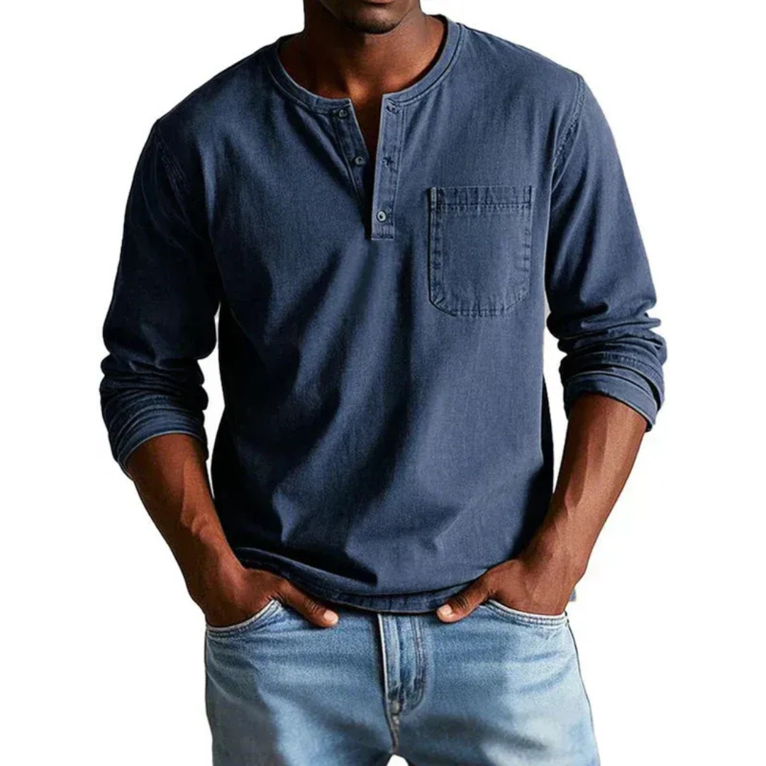 Dieter | Herren Langarm Henley Shirt