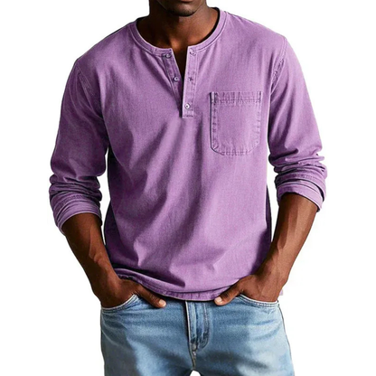 Dieter | Herren Langarm Henley Shirt