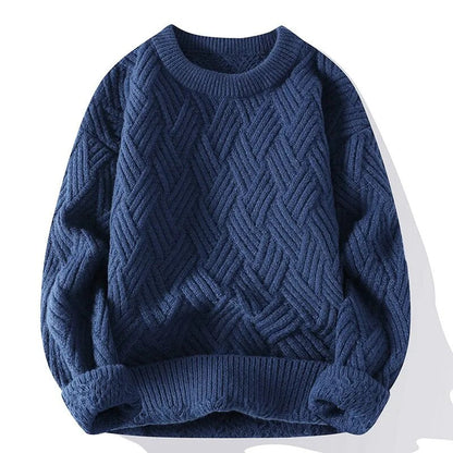 Textured Crewneck Sweater for Men - Image 7