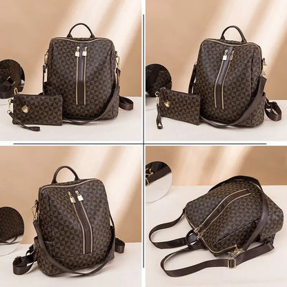 Stylish Convertible Backpack with Clutch - TARHUS