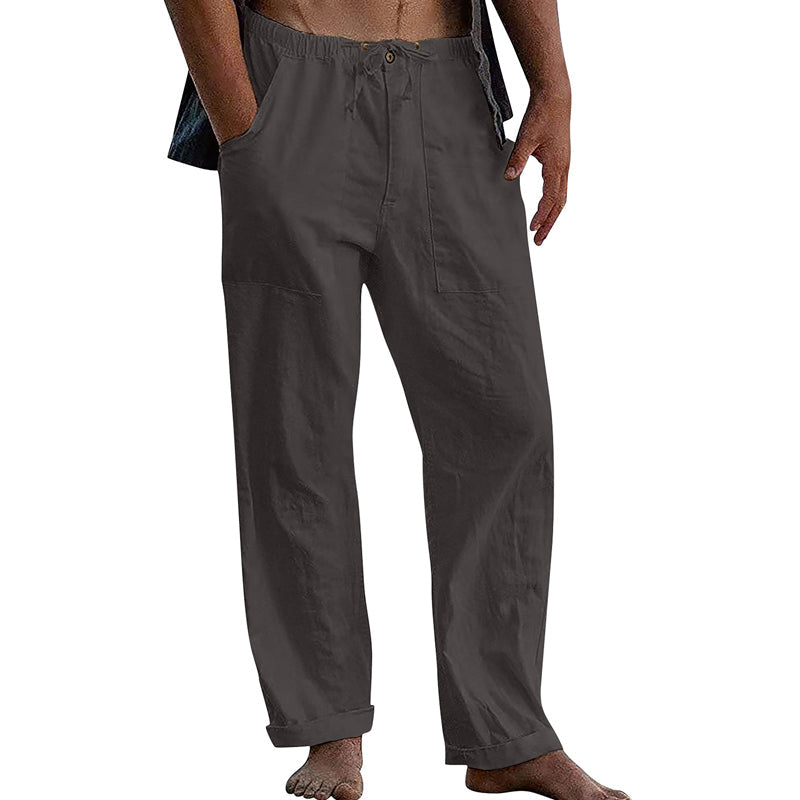 Men’s Cotton Linen Trousers | Relaxed Fit Summer Wear