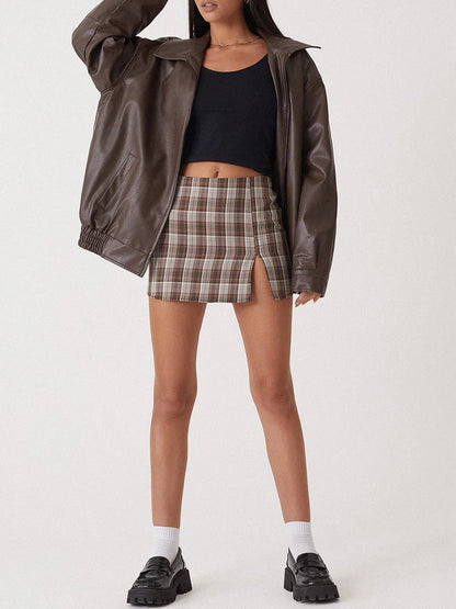 Stylowa Damska Skórzana Kurtka Oversize z Klasycznym Wykończeniem | Idealna na Casualowe i Edgy Stylizacje 5