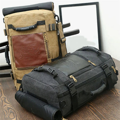 Journeyman Duffel Backpack – Waterproof, Spacious,  Timeless Appeal: Made for Adventures in the Forest, Beach, Airport,  Streets