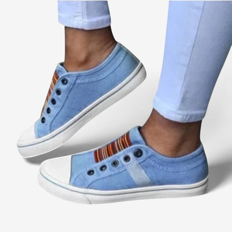 Linda Baskets à enfiler femme semelle plate confort