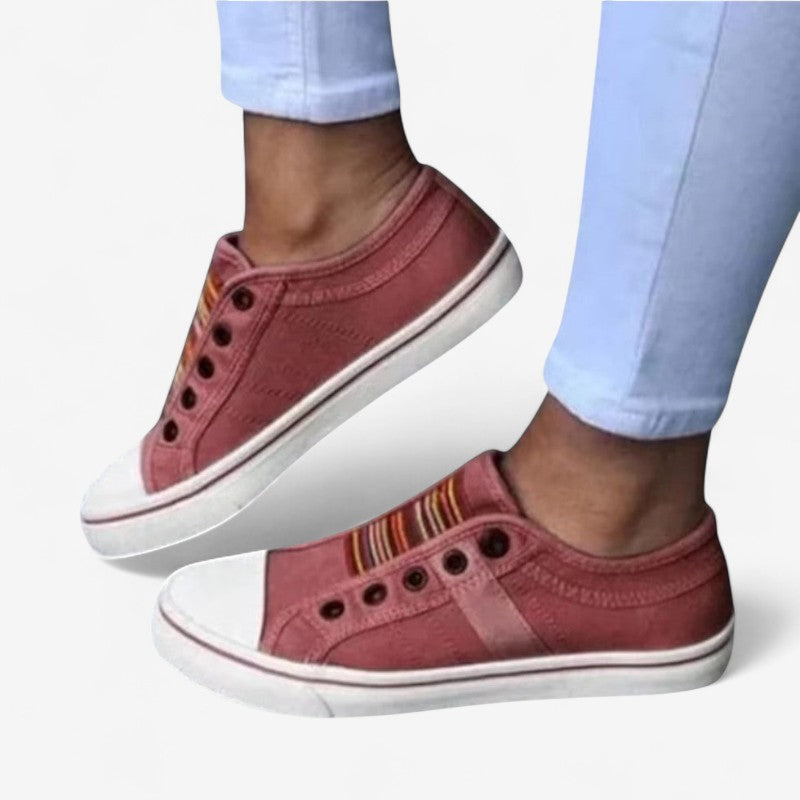 Linda Baskets à enfiler femme semelle plate confort