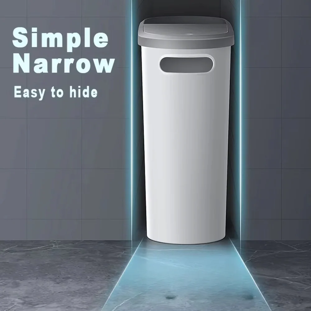 Compact and Stylish Waste Bin with Effortless Press Lid