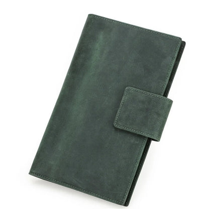 Larson Wallet: Made with Hand-Stitched Genuine Italian Leather - 1 or 4 Passport Slots, RFID Blocking,  1 AirTag Slot–Travel with Confidence