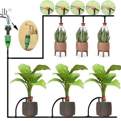 Aqualis – Druppelirrigatiesysteem met automatische timer voor tuinplanten