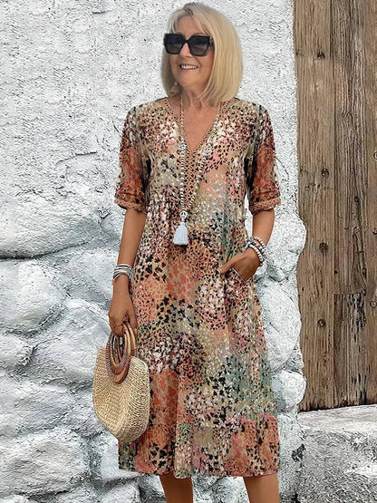 Lysanna - Abito midi leggero con scollo a V