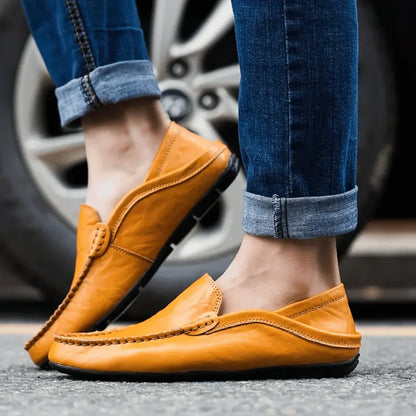 Men's Leather Loafers Slip On Moccasins