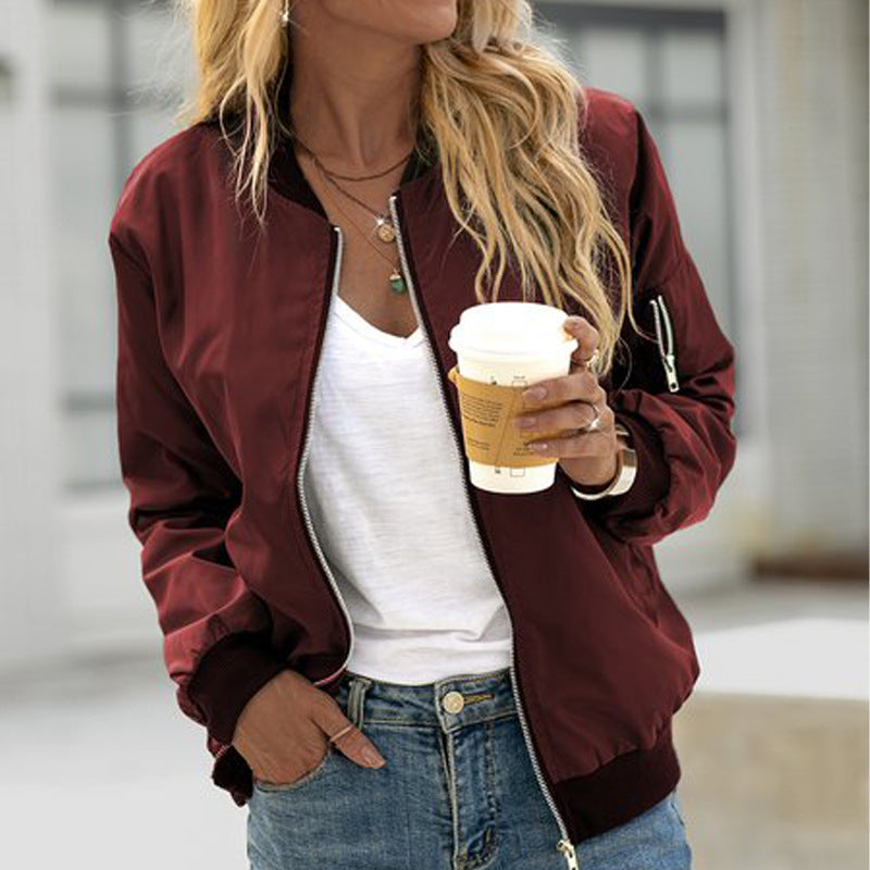 Fiona | Women casual na zamek Bomber jacket