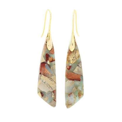 Boucles d'Oreilles Vintage avec Pierres Naturelles