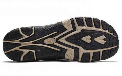 Leather Flip Flops Men’s Cushioned Rubber Sole Summer Sandals