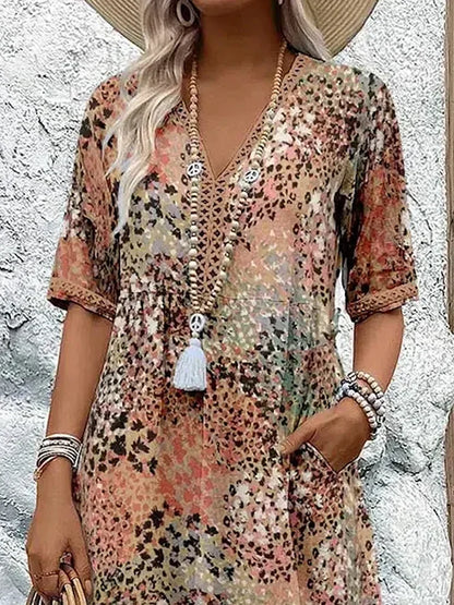 Lysanna - Abito midi leggero con scollo a V