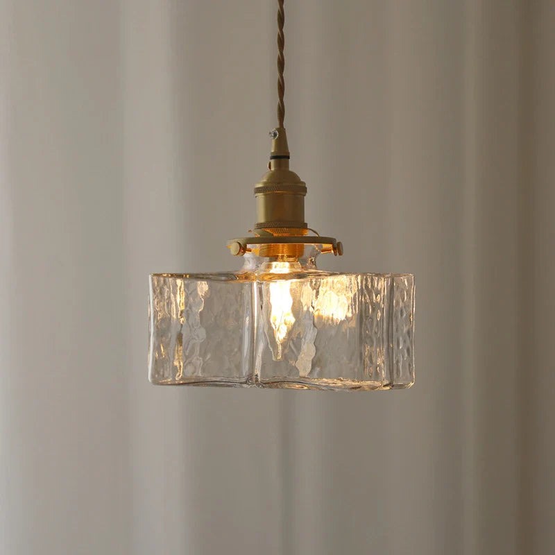 Oro Retro | Luxe Glazen Hanglamp – Gouden Accenten – Vintage Design