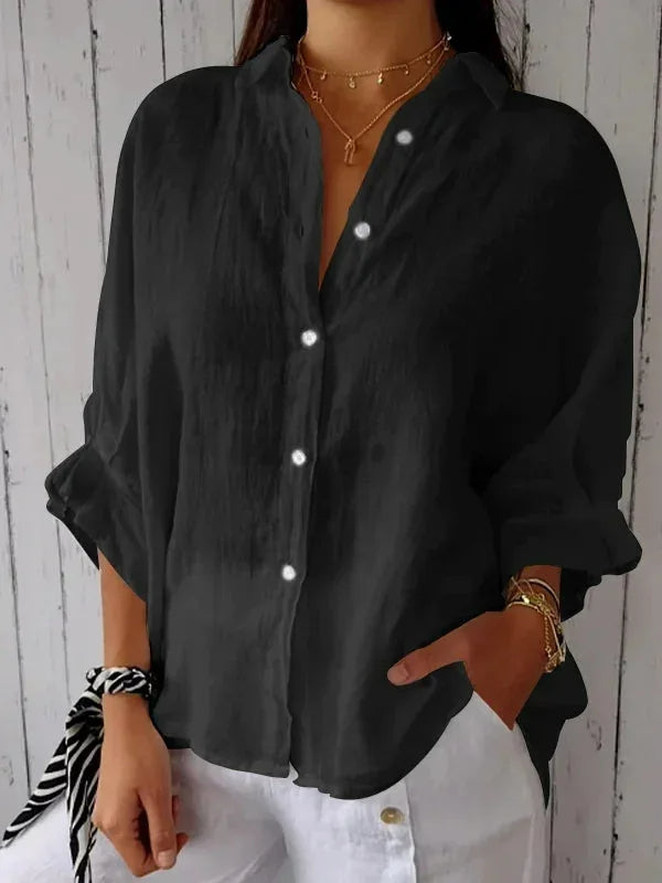 Candice - Linen Ladies Blouse