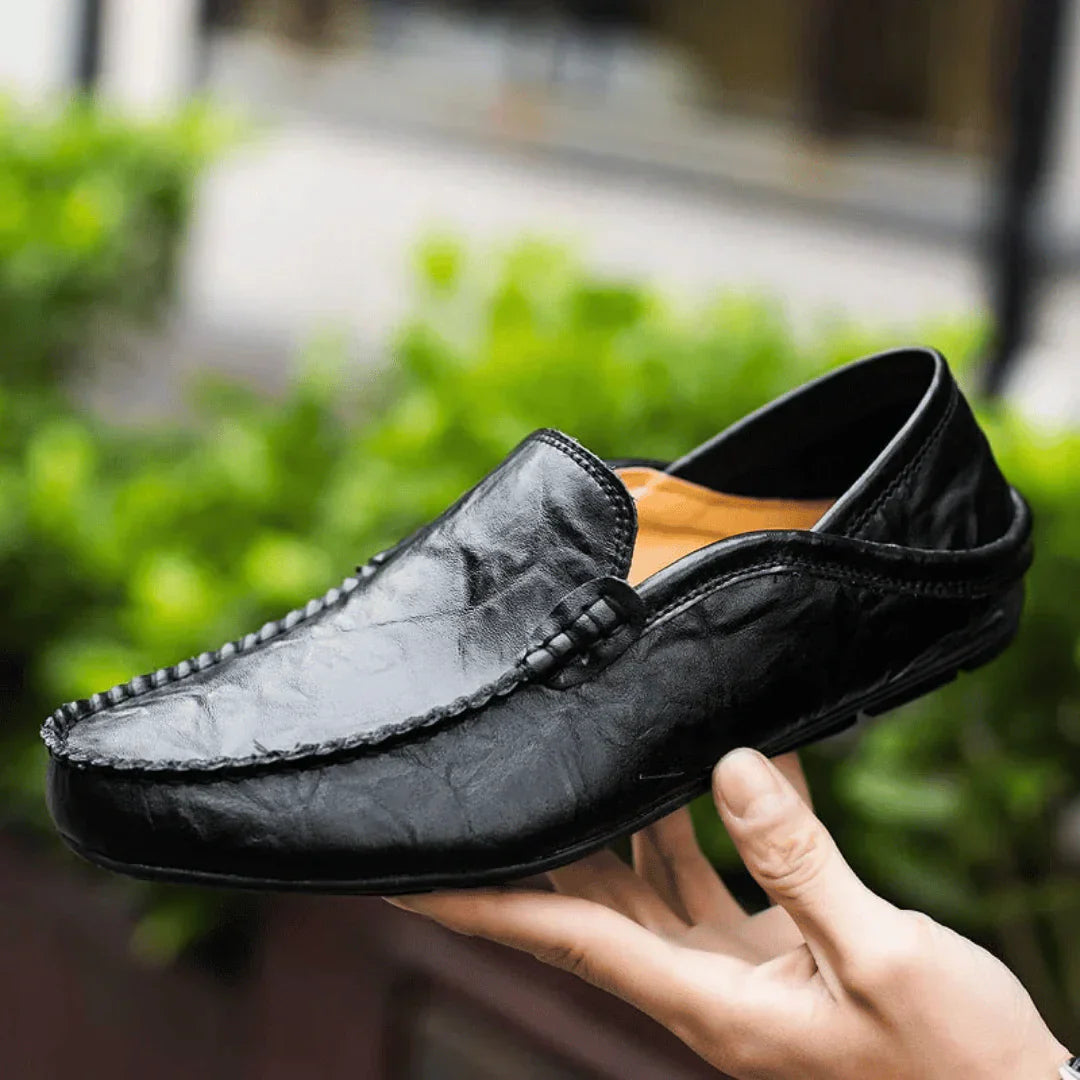 Men's Leather Loafers Slip On Moccasins