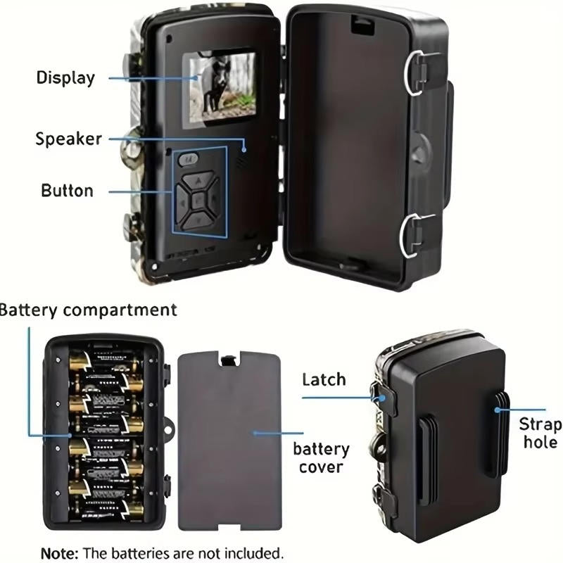 Outdoor Wildlife Camera with Night Vision for Animal Observation