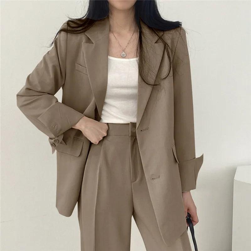 Hailey | Women Tailored Suit set z Long blazer