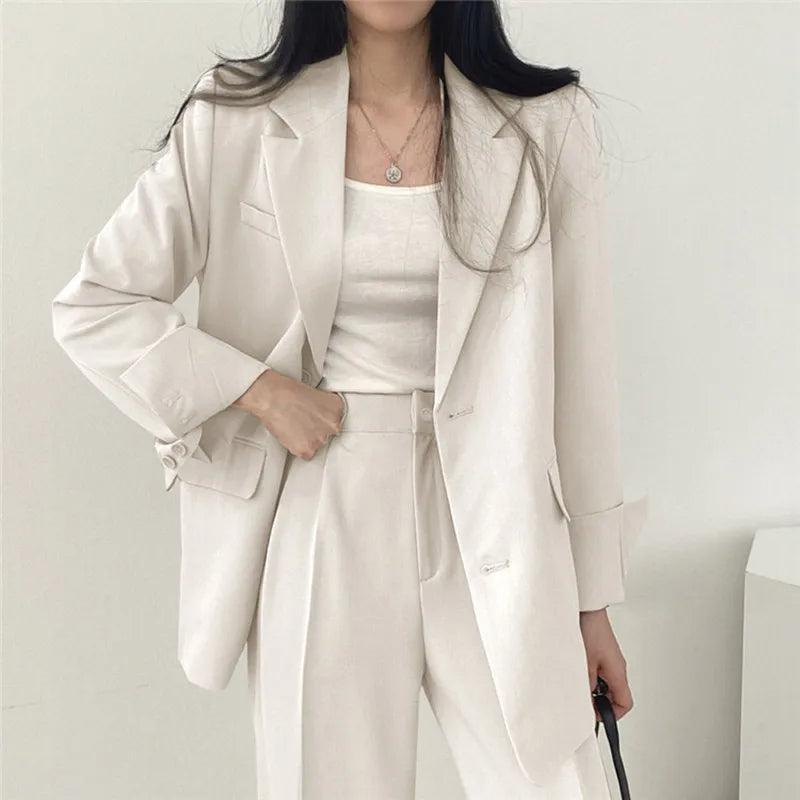 Hailey | Women Tailored Suit set z Long blazer