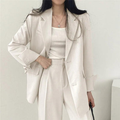 Hailey | Women Tailored Suit set z Long blazer