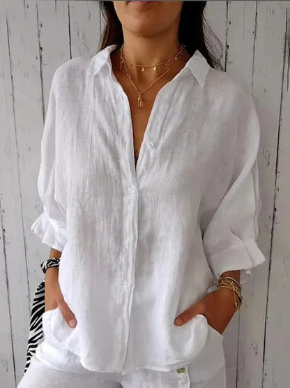 Candice - Linen Ladies Blouse
