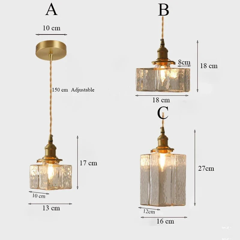 Oro Retro | Luxe Glazen Hanglamp – Gouden Accenten – Vintage Design