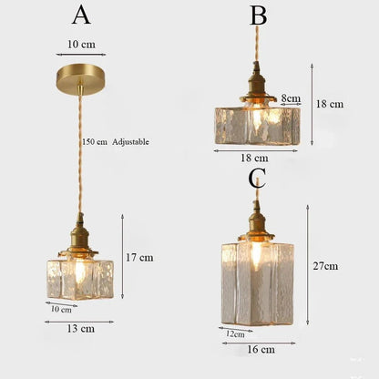 Oro Retro | Luxe Glazen Hanglamp – Gouden Accenten – Vintage Design