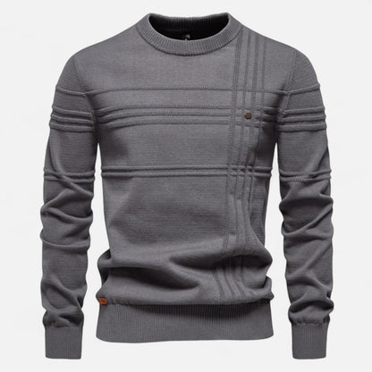 Duval Paris™ | Hugo Pull Homme Classique à Rayures en Coton Doux