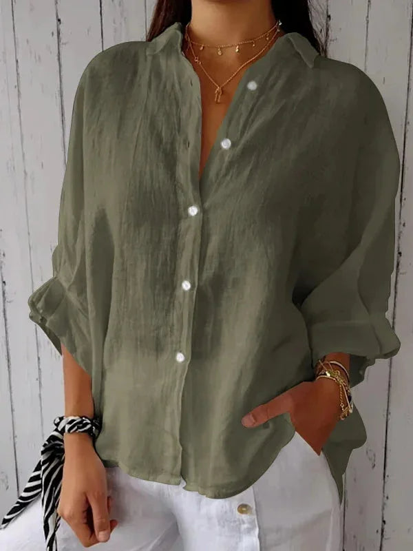Candice - Linen Ladies Blouse