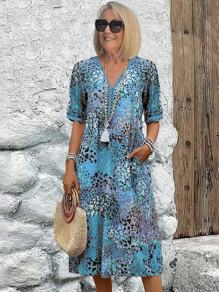 Lysanna - Abito midi leggero con scollo a V