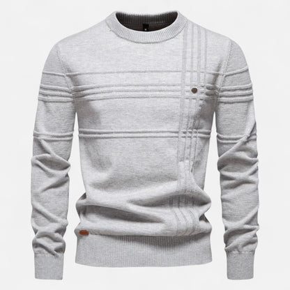 Duval Paris™ | Hugo Pull Homme Classique à Rayures en Coton Doux