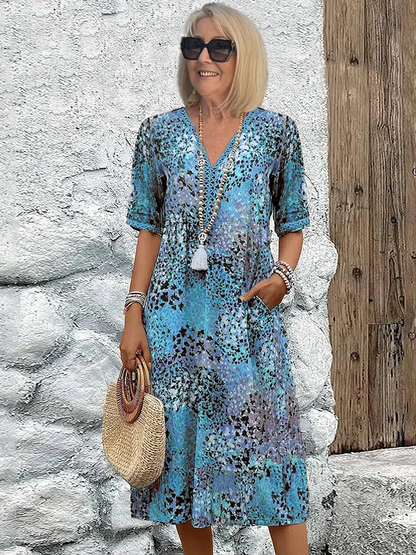 Eva – Kleid mit V-Ausschnitt