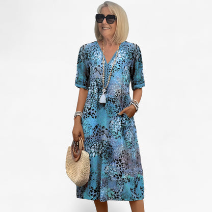 Elegant Floral Print Dress