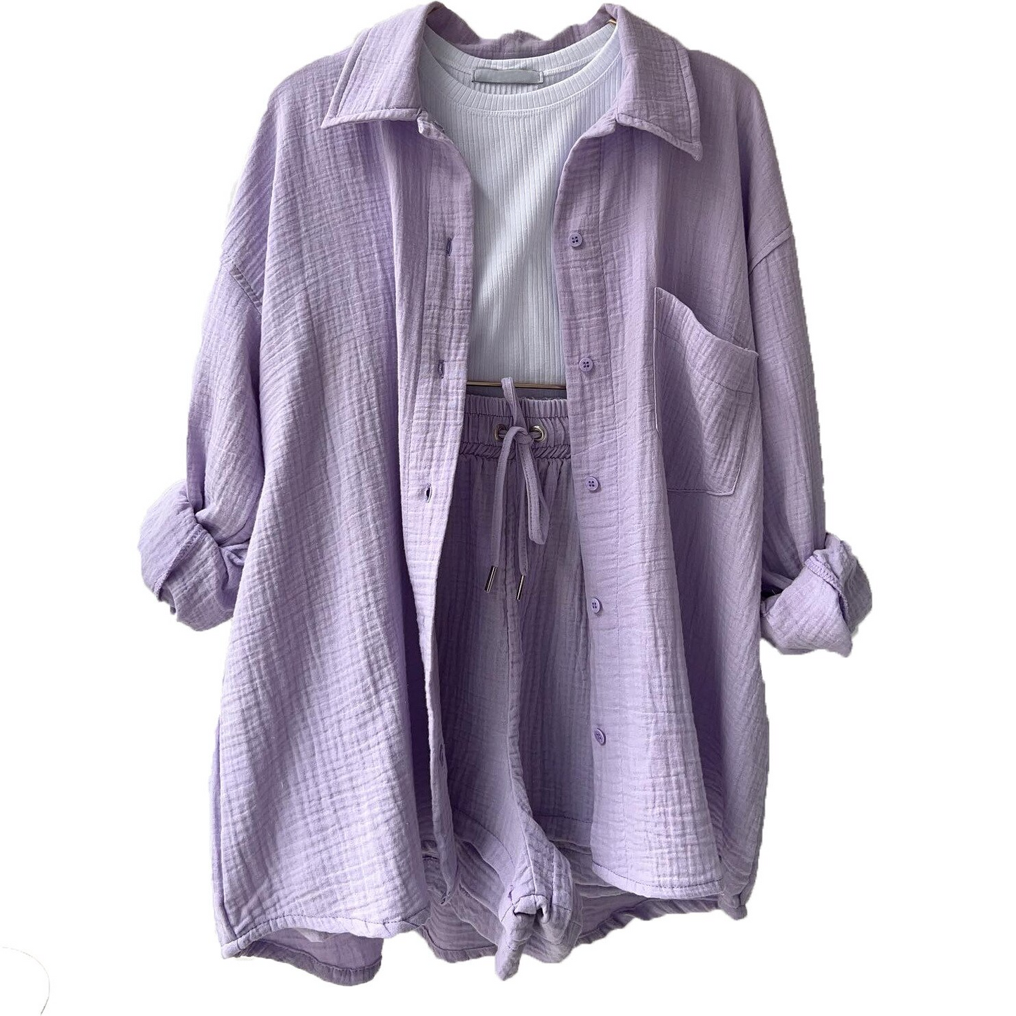 Damski Casual Zestaw Dwuczęściowy | Letni